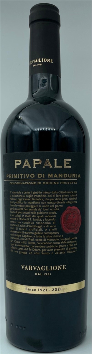 Papale Primitivo 750 ml