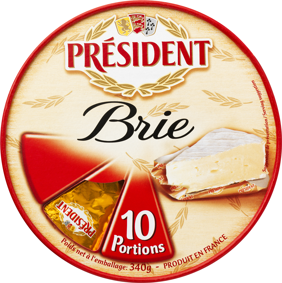 Président Brie i Portioner