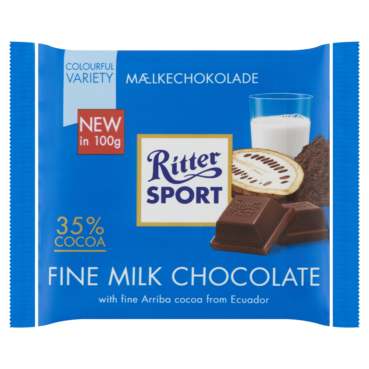 Ritter Sport mælkechoko 100 g