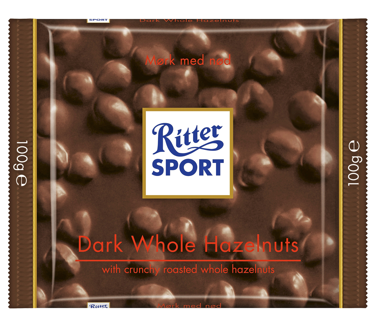 Ritter Sport mørk m/nød 100 g