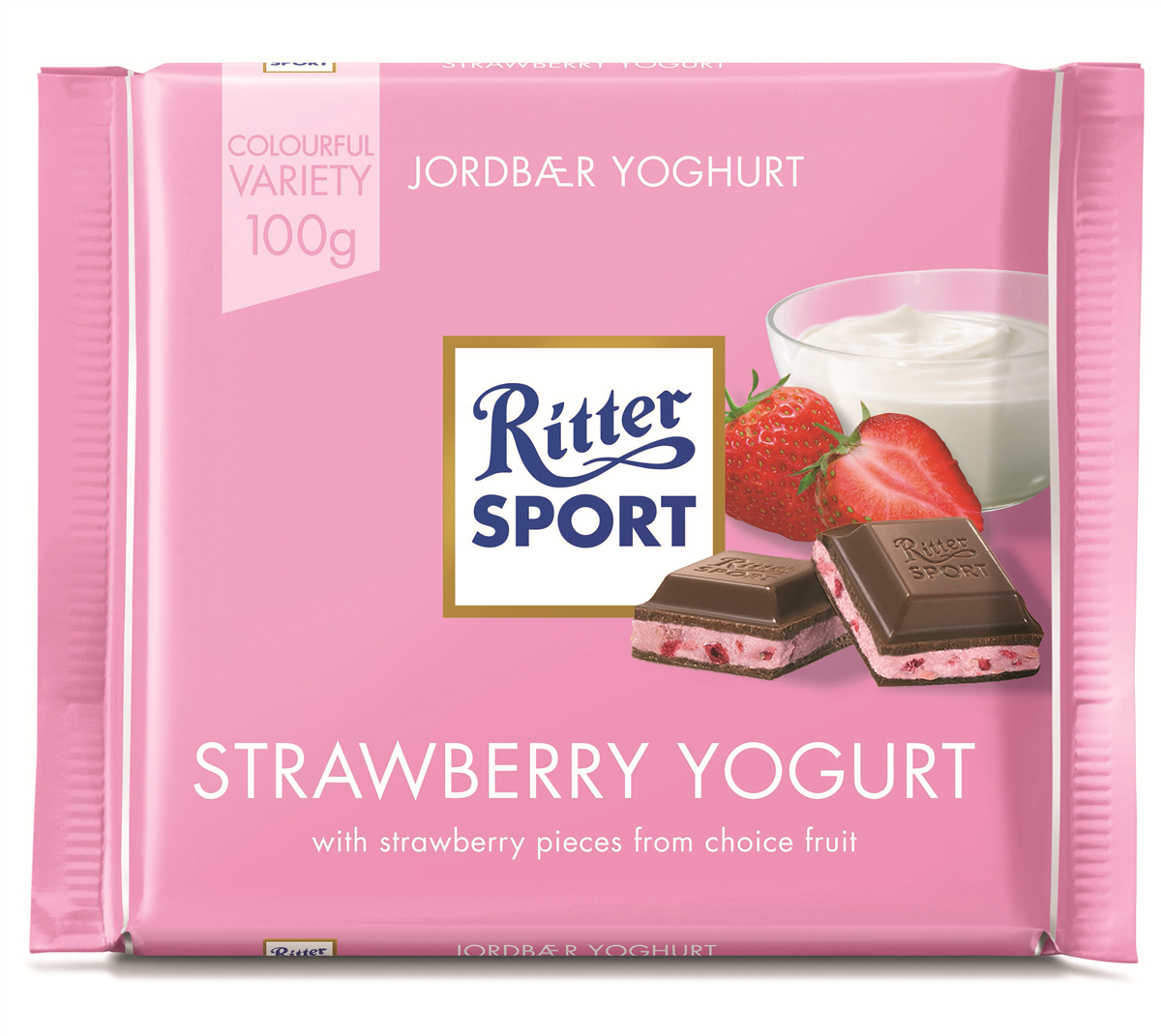 Ritter S. jordbær youghurt 100 g