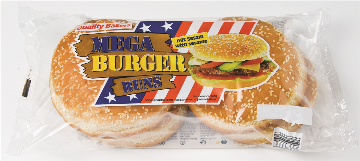 Mega burgerboller 4 stk 4 stk.
