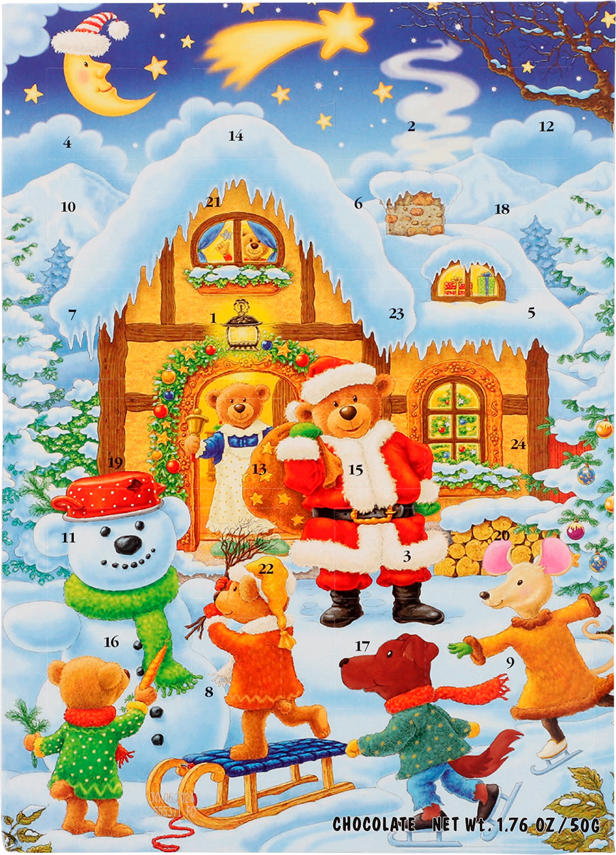 Julekalendere ass. motiver 50 g