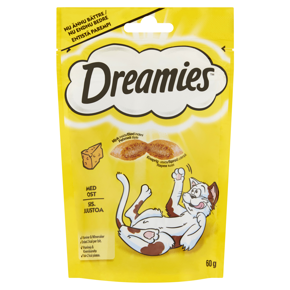 Godbidder t. kat m. ost, Dreamies 60 g