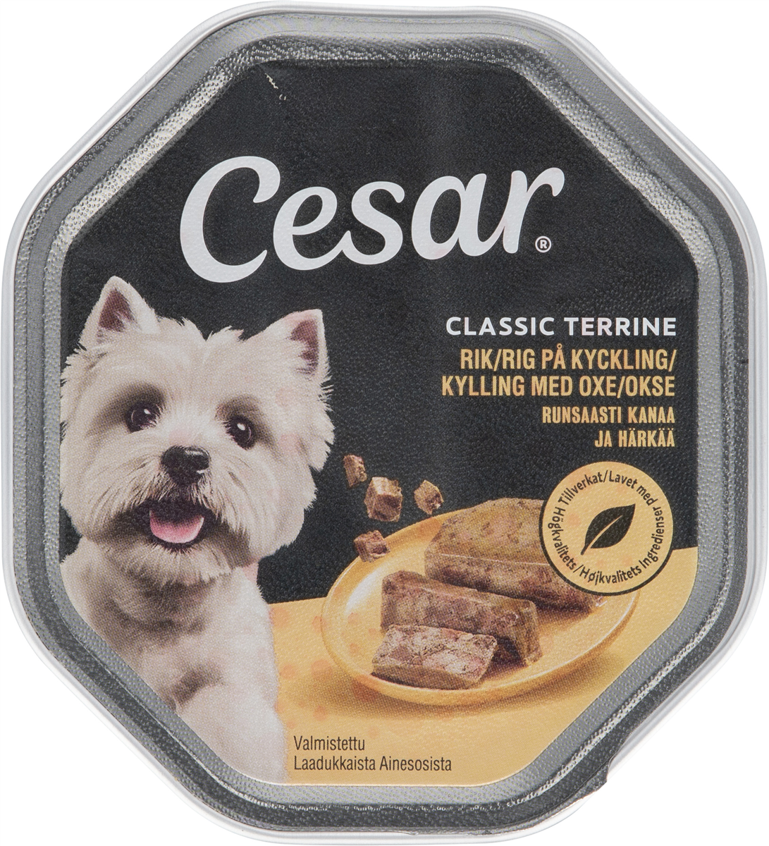 Cesar luk.menu fjerkræ/oks 150000 g