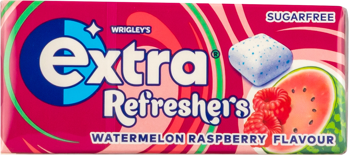Extra, Tyggegummi m. vandmelon- og hindbærsmag
