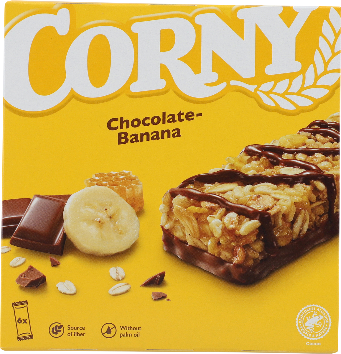 Müslibarer m.- choko og banan 6-pak, Corny