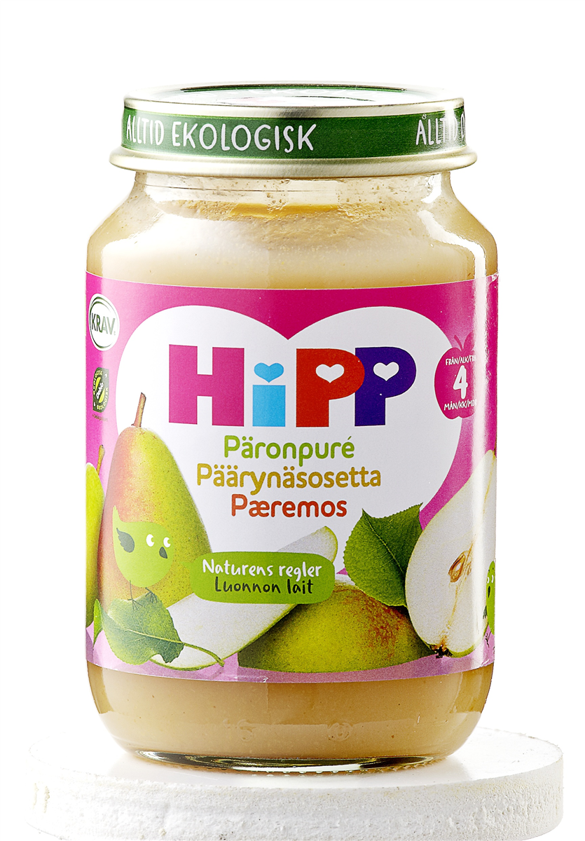 Hipp pæremos 4 mdr.øko 190 g