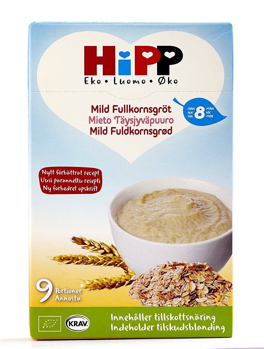 Hipp mild fuldkornsgrød 8M