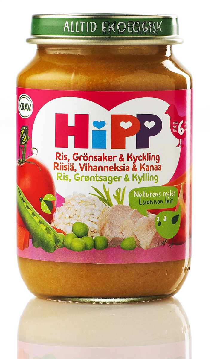 HiPP ris-grøntsagsmos/kyll 190 g