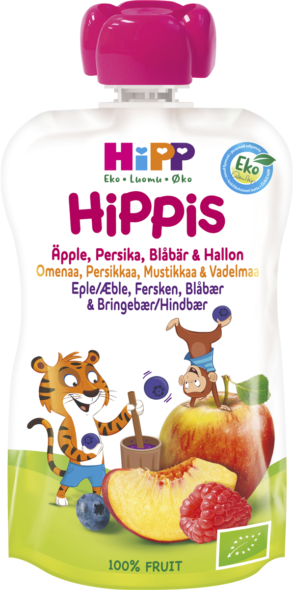 Hippis æb/fe/blå/hi 6M øko 120 g