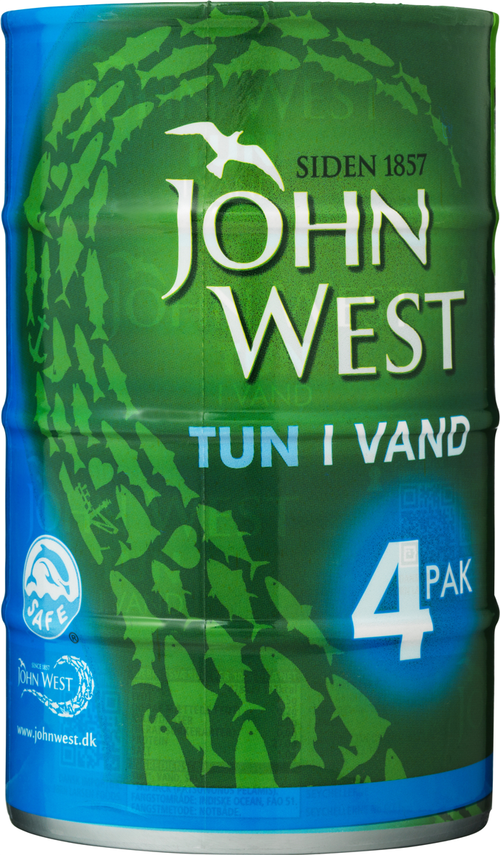 John West Tun i Vand 4-pak