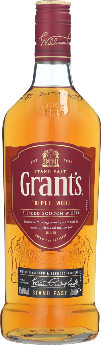 Blended skotsk Whisky 40%, Grants Triplewood