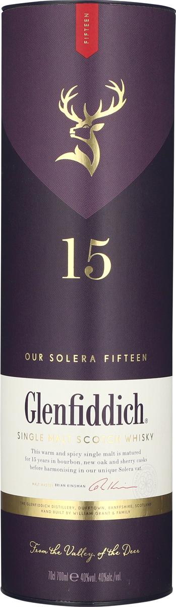 Glenfiddich Single Malt Scotch Whisky 15 år 700 ml