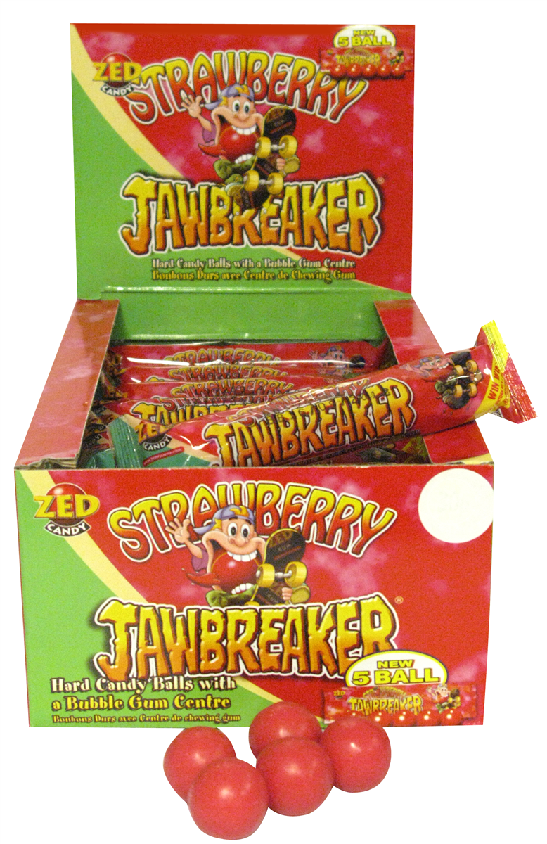 Jawbreaker jordbær 5 stk 5 stk.