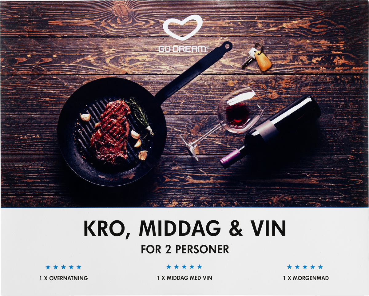 Oplevelsesgaver Opg kro middag og vin