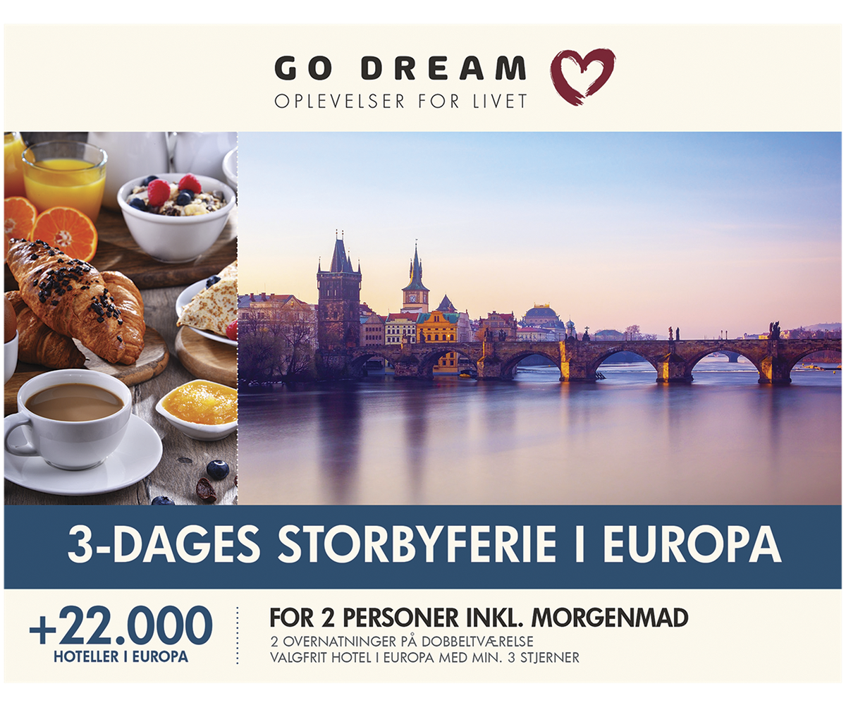 Oplevelsesgaver 3-dag storbyferie EU mor