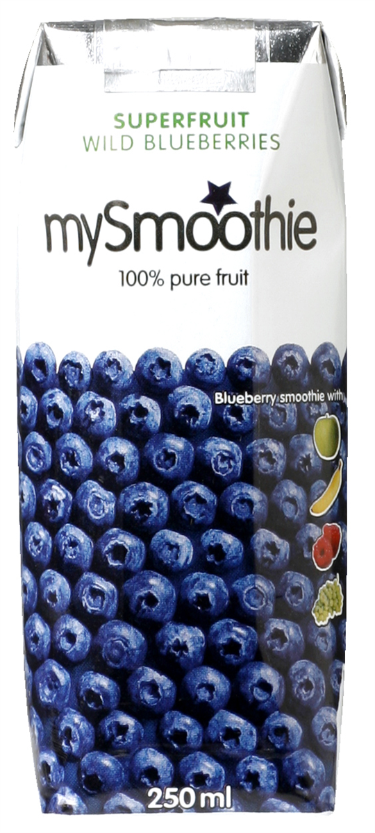 Mysmoothie vilde blåbær 250 ml