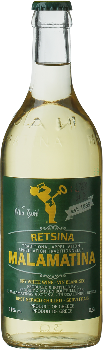 Retsina hvid Malamatina 500 ml
