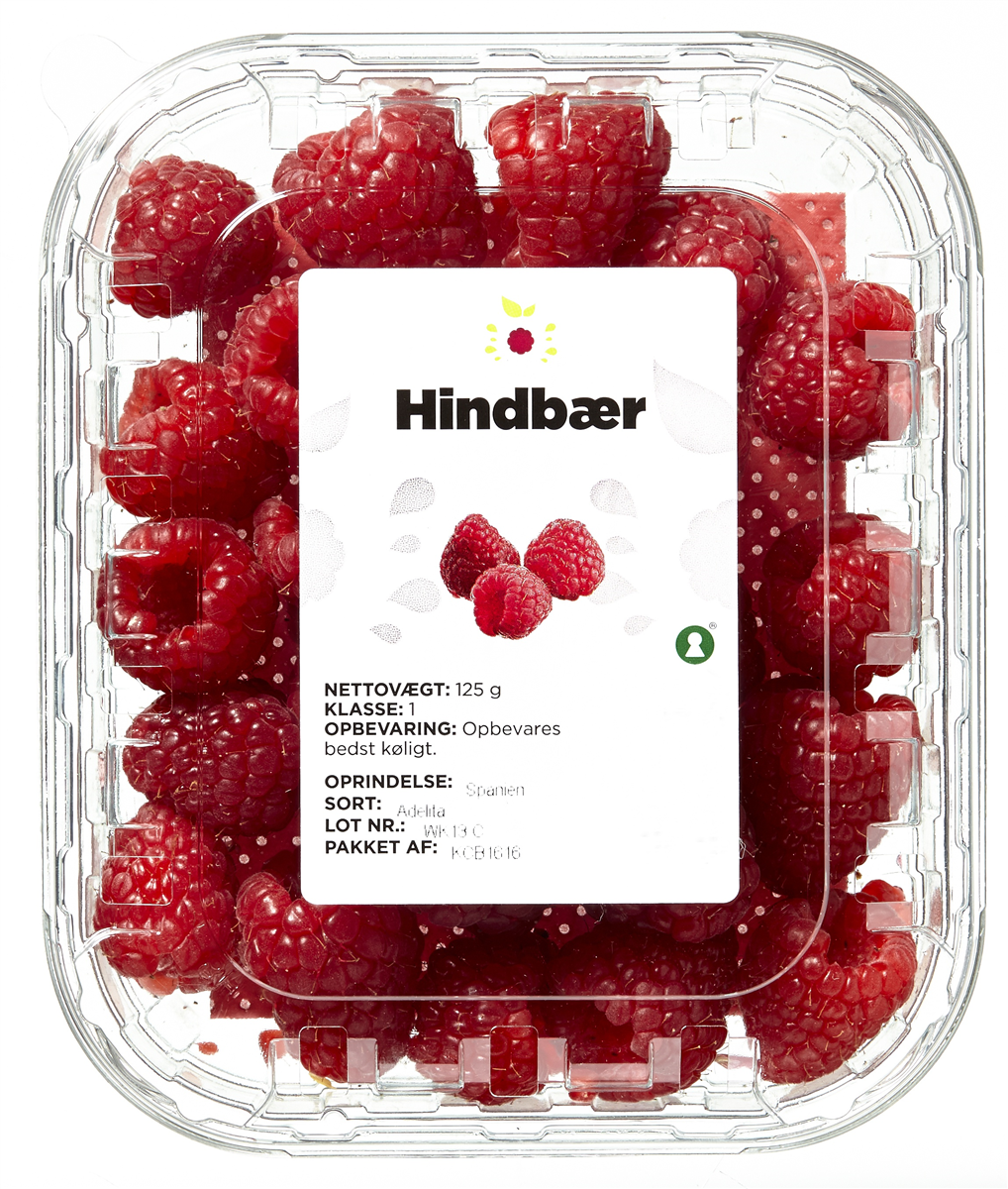 Hindbær kl. 1 125 g