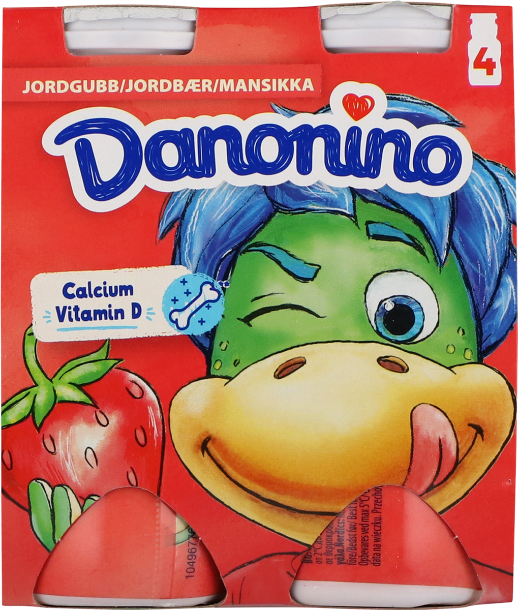 Danone, Drikkeyoghurt m. jordbær 1.6 % fedt