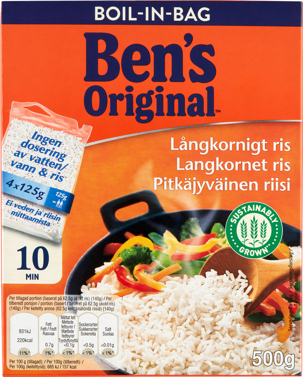 Uncle Ben's Original Longgrain Ris Kogepose 500 g