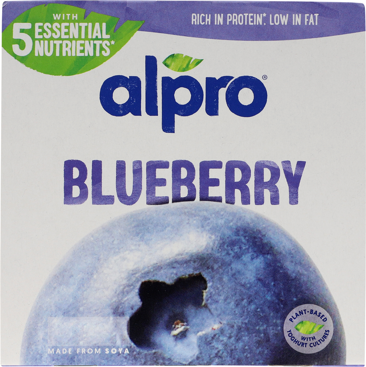 Alpro Blåbær Soyayoghurt 4-pak
