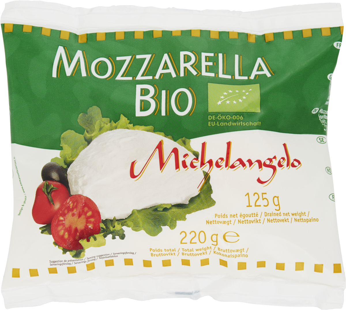 Michelangelo Mozzarella Øko 125 g