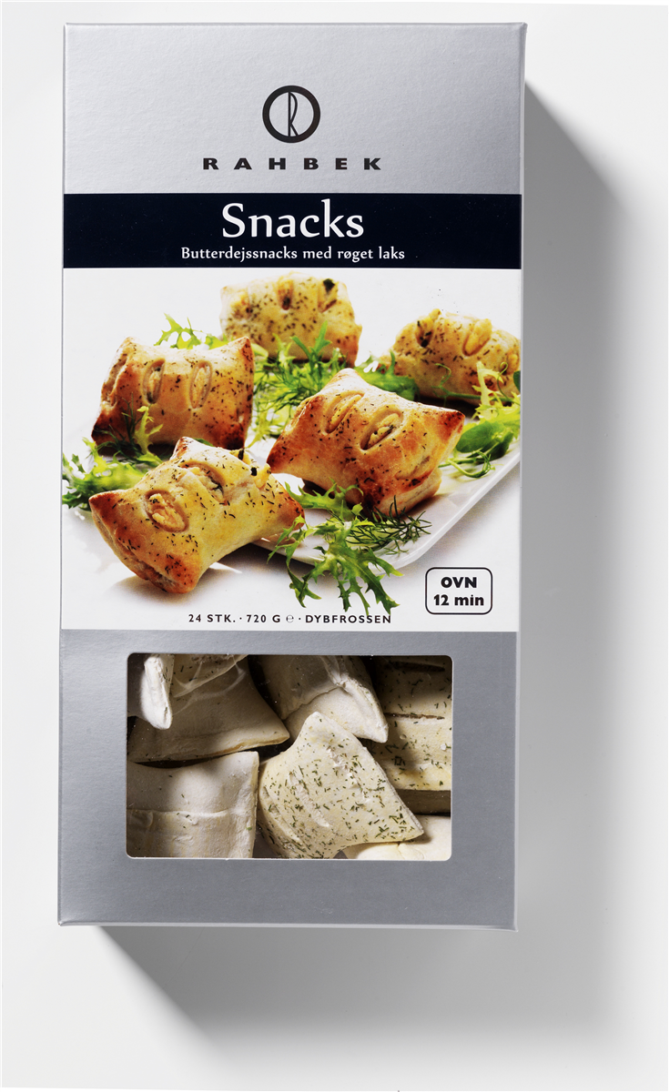 Snacks m/røget laks