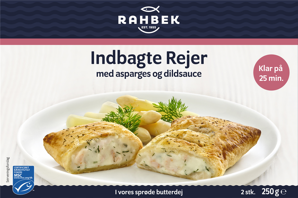 Rahbek, Indbagte rejer m. asparges