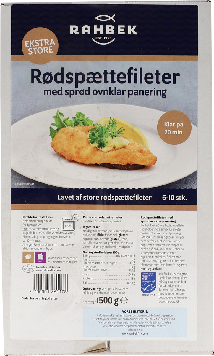 Rahbek Rødspættefileter XL