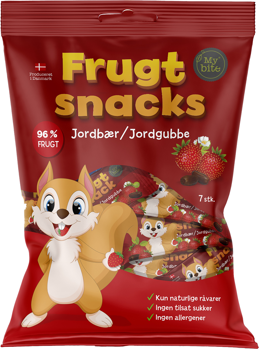 Frugtsnacks jordbær 100 g