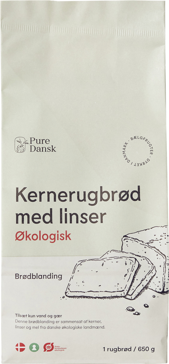 Kernerugbrød m/ linser øk 1000 g