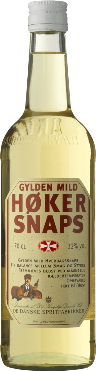 Høker snaps gylden 32% 500 ml