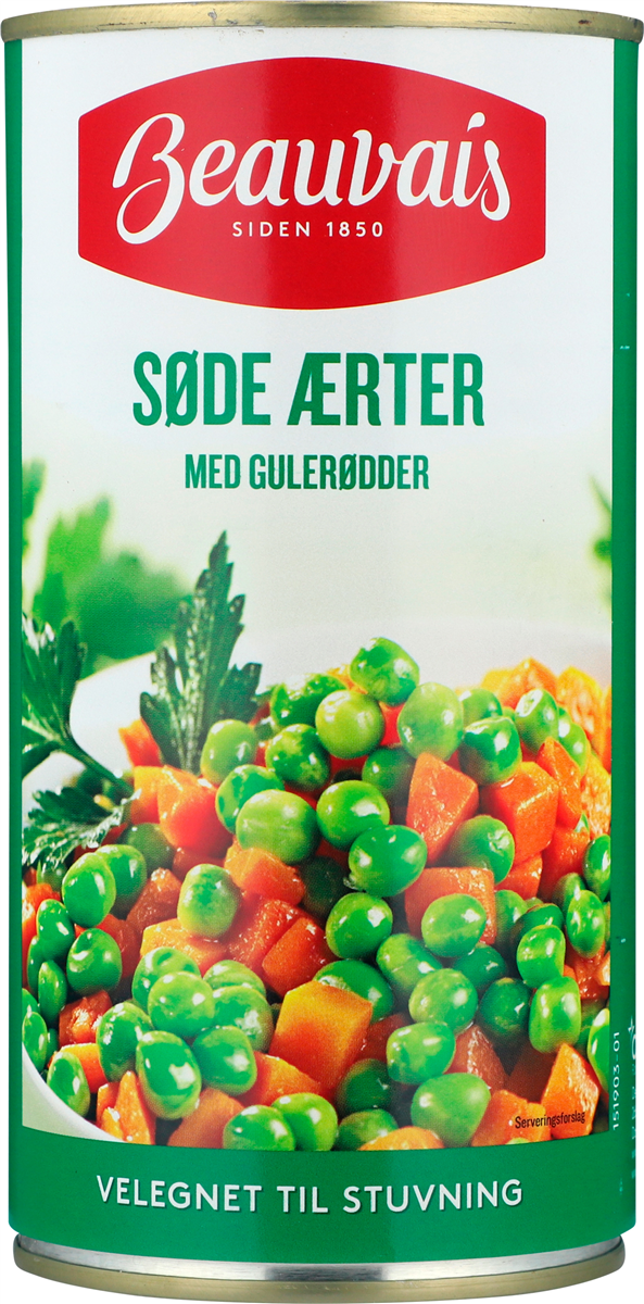 Beauvais søde ærter m/gul 400 g