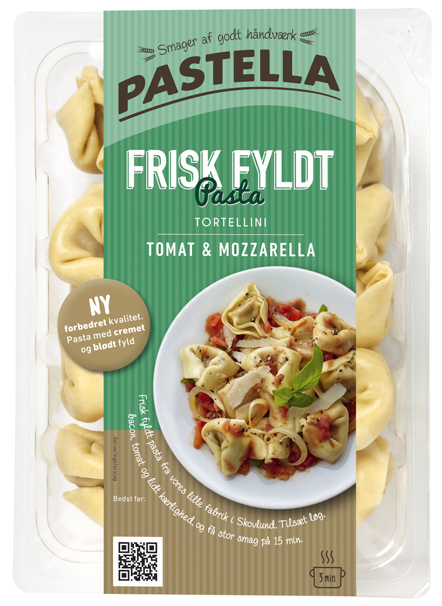 Pastella Tortellini tomat og mozzarella