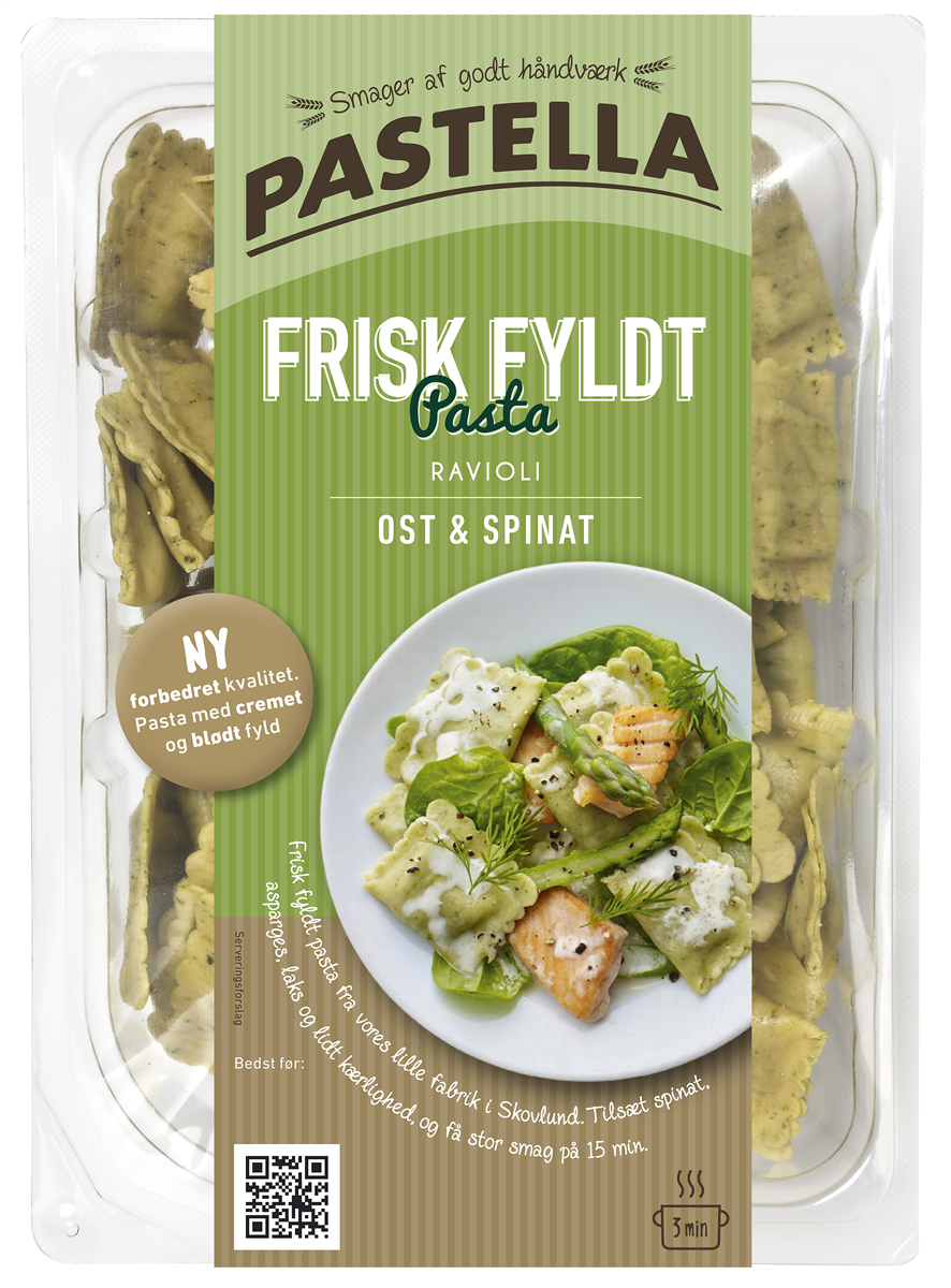 Pastella ravioli m.spinat 250 g