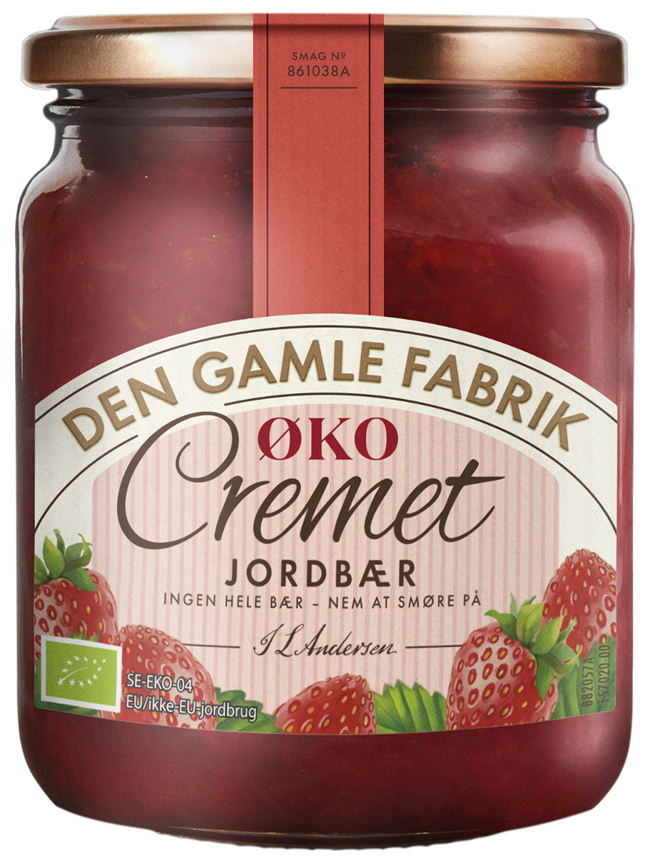 D.G.F Marmelade Jordbær Creme Økologisk