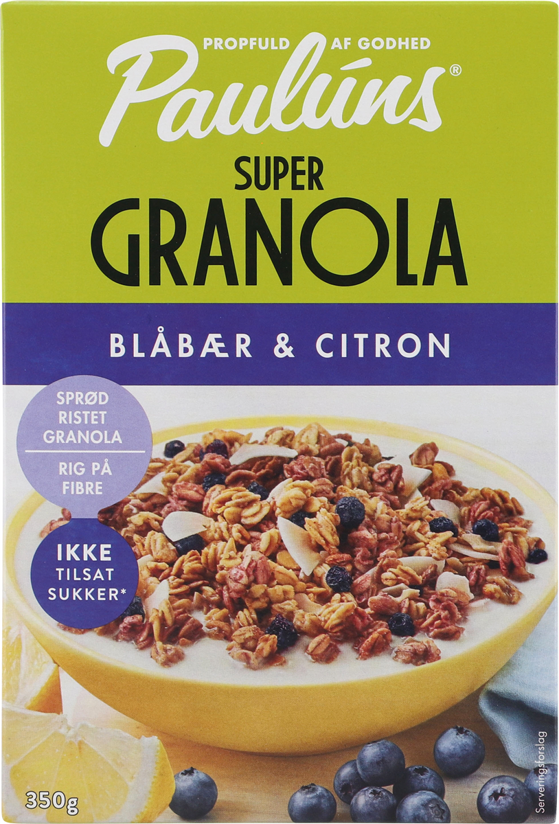 Pauluns granola blåb/citr. 400 g