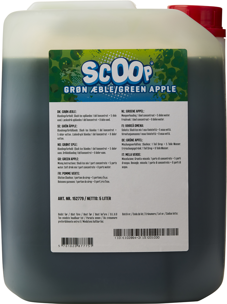 Scoop grøn æble u/azo 500 ml