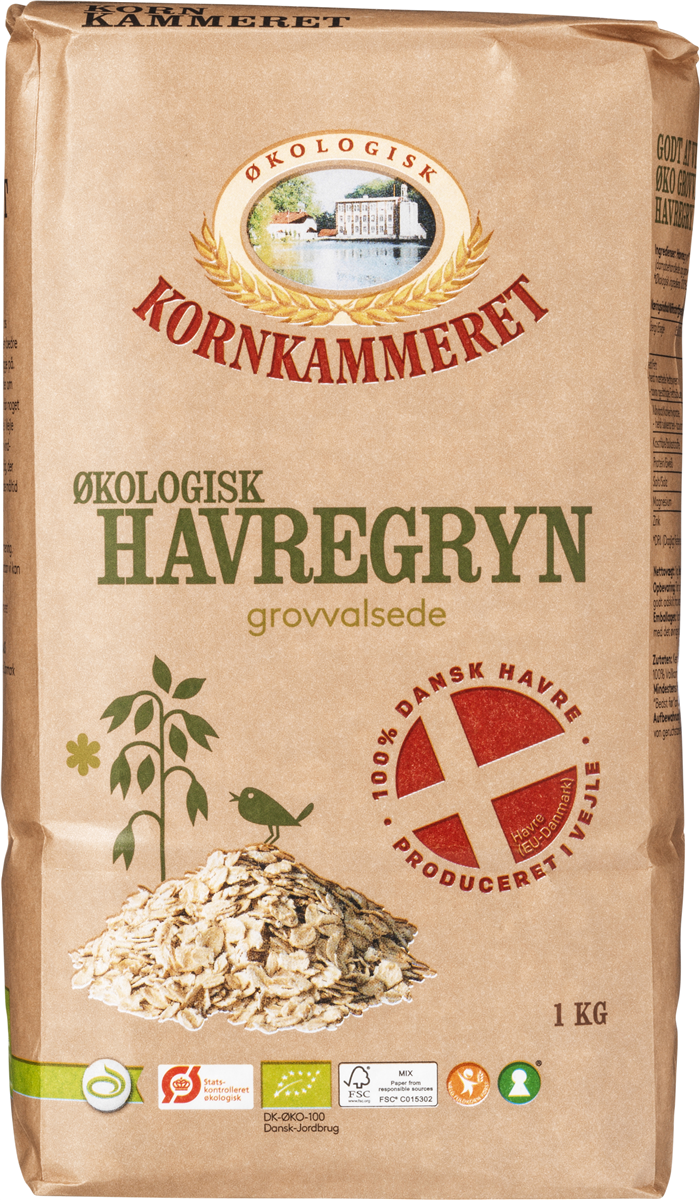 Kornkam Havregryn Grov Øko