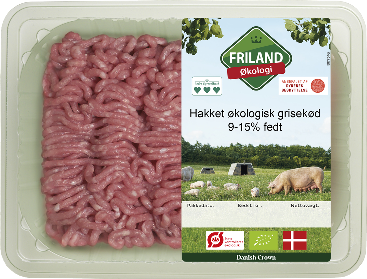 Hakket Grisekød 9-15% Øko