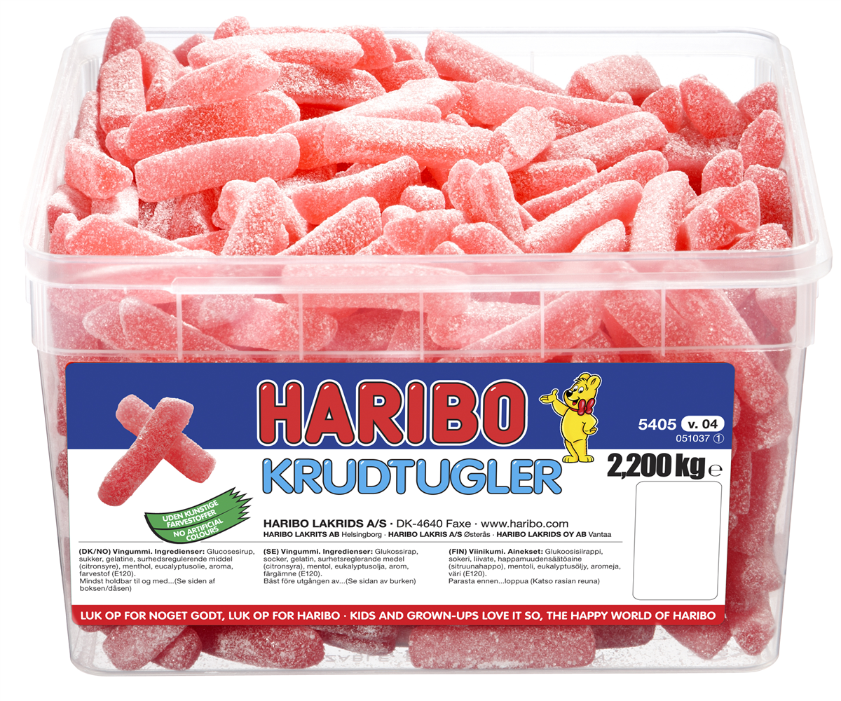 Haribo Krudtugler 1 x 2200 g (tub) 2200 g