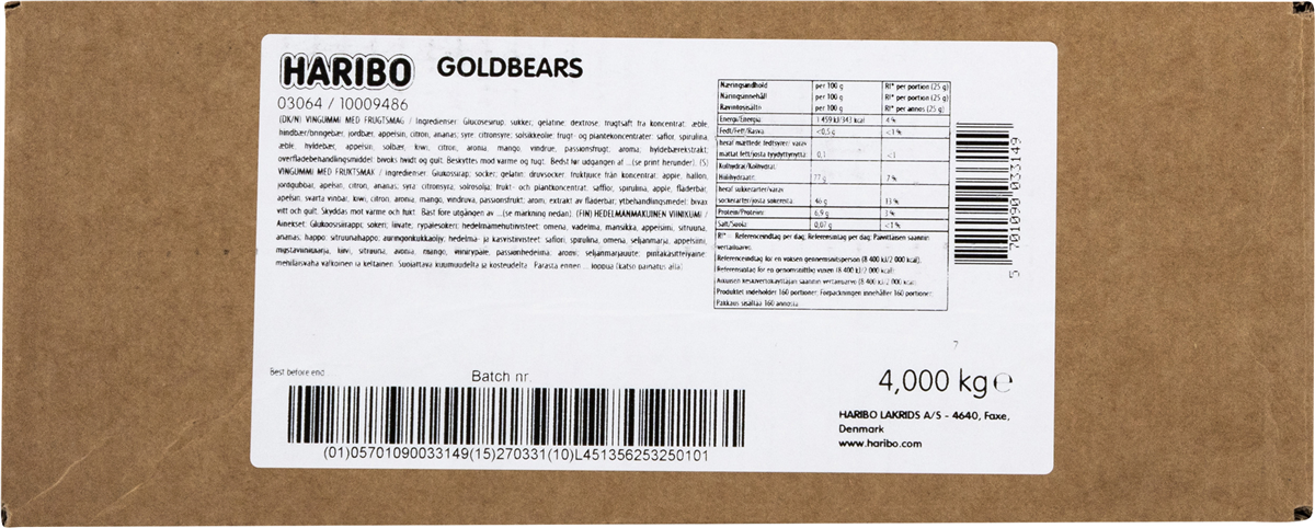 Haribo P M jelly bears 1 x 4000 g 4000 g
