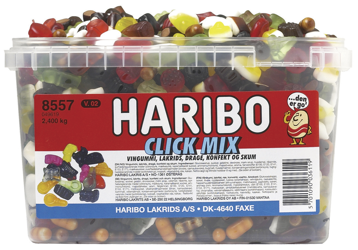 Haribo Click Mix 1 x 2400 g (tub) 2400 g