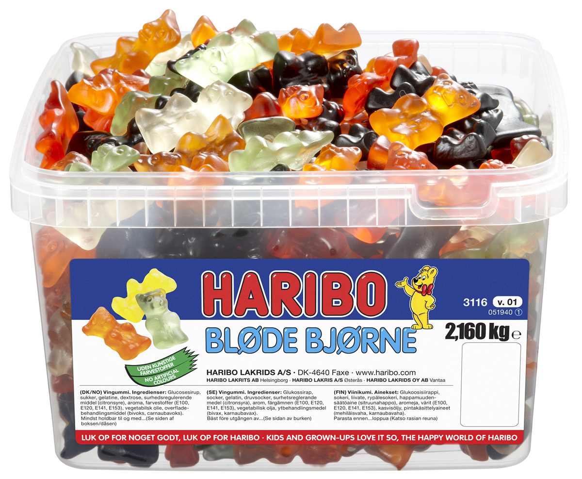 Haribo Bløde bjørne 1 x 2160 g (tb) 2160 g