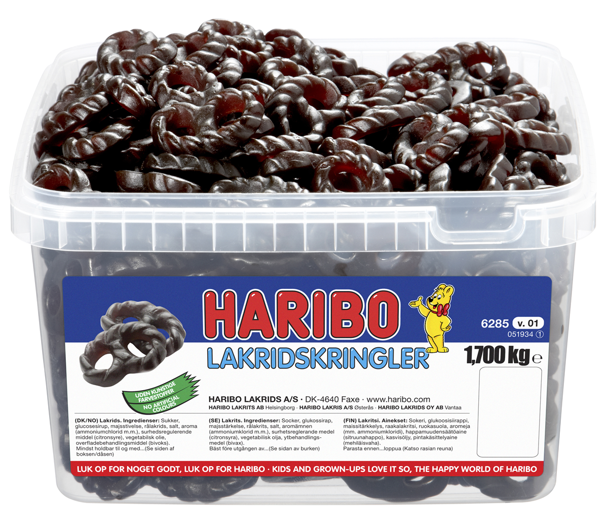 Haribo lakrids kringler 1700 g