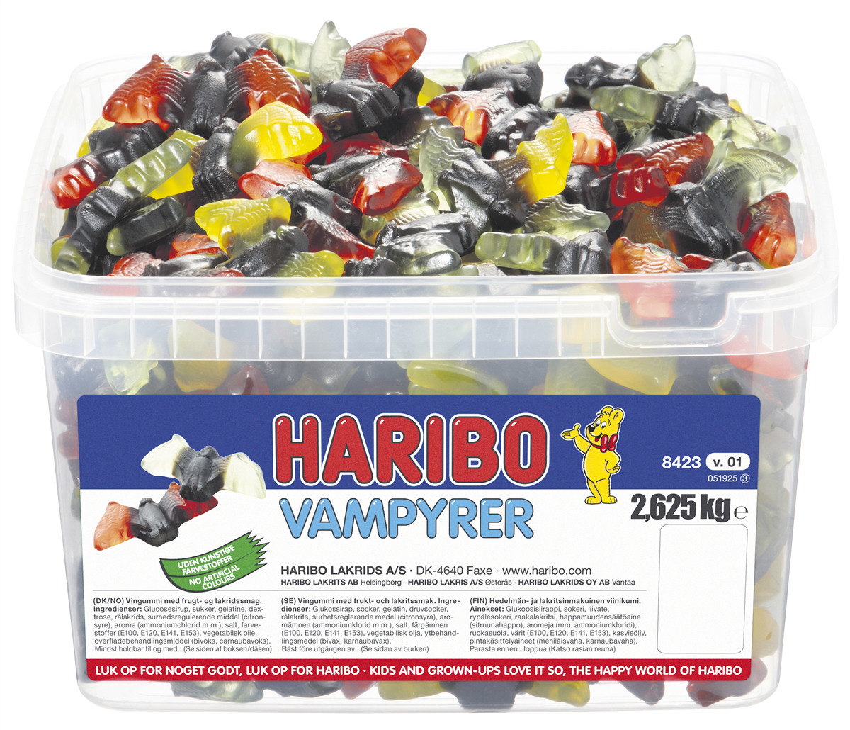 Haribo Vampyrer 1 x 2625 g (tub) 2625 g