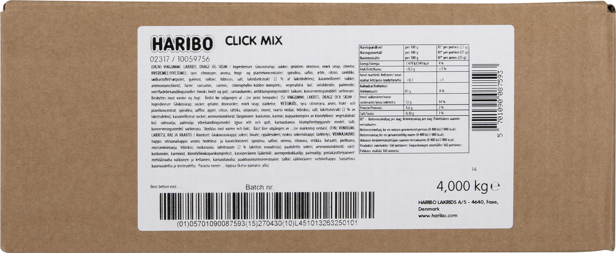 Haribo P M Click Mix 2 x 2000 g 4000 g
