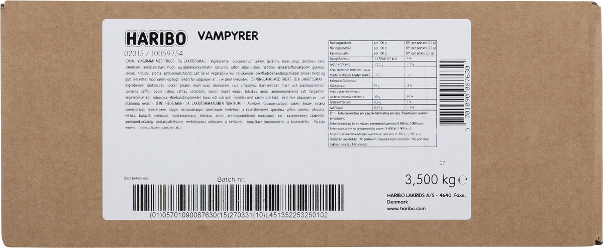 Haribo P M vampires 2 x 1750 g 3500 g